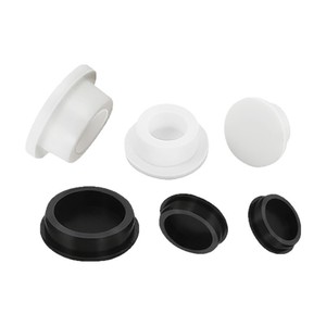 Bouchon en silicone de type T résistant aux hautes températures, étanche et anti-collision, couvercle de trou souple à clipser, noir/blanc - Product Image 5