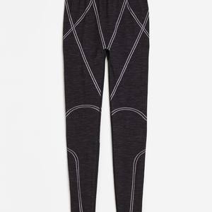 <b>Women's</b> Mid Waist Gym Fitness Leggings Solid Pattern Yoga Workout Pants Stretchy Sport <b>Trousers</b> for Ladies - Product Image 5