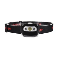 Lampe frontale LED à détecteur de mouvement, alimentée par batterie, mains libres, étanche, avec lumière rouge, pour le camping, la randonnée, la pêche, pour adultes