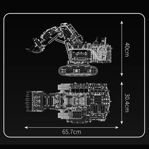 Mould King 17070 17071 Juguetes Técnicos de Coches, Excavadora RC R 9800, Bloques de Construcción de Ingeniería, Ladrillos de Excavadora, Regalo de Navidad para Niños - Product Image 6