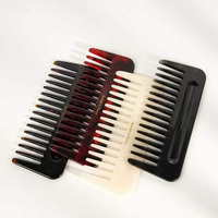 NEWYEAH Peigne Afro en Acétate Fait Main, Design Géométrique Vintage, Écologique et Multifonctionnel pour Cheveux de Mariage