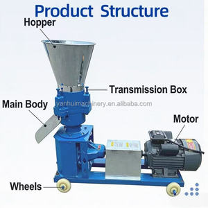 Machine à fabriquer des granulés d'aliments pour animaux, petite extrudeuse électrique à vis simple pour aliments flottants pour poissons, pour le Ghana - Product Image 6