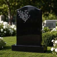 Livraison Gratuite - Pierre Tombale Sculptée au Design Simple, Style Moderne et Traditionnel, pour Cimetière Extérieur et Memorial