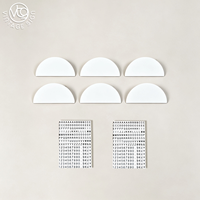 Support d'affichage magnétique en acrylique demi-cercle pour étiquettes de prix, couleurs noir et blanc, inserts de menu remplaçables pour boulangerie ou café
