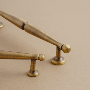 Solid Brass French <strong>Light</strong> Luxury Long Handles Vintage Antique Brass Drawer Cabinet Wardrobe <strong>Pulls</strong> - Product Image 3