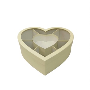 Chất Lượng Cao Cổ Phiếu Lớn Hình Trái Tim PVC Cửa Sổ Đa-Phân Vùng Trái Cây Hộp Quà Tặng Hộp Hoa Hình Trái Tim Quà Tặng Đóng Gói Hộp - Product Image 3