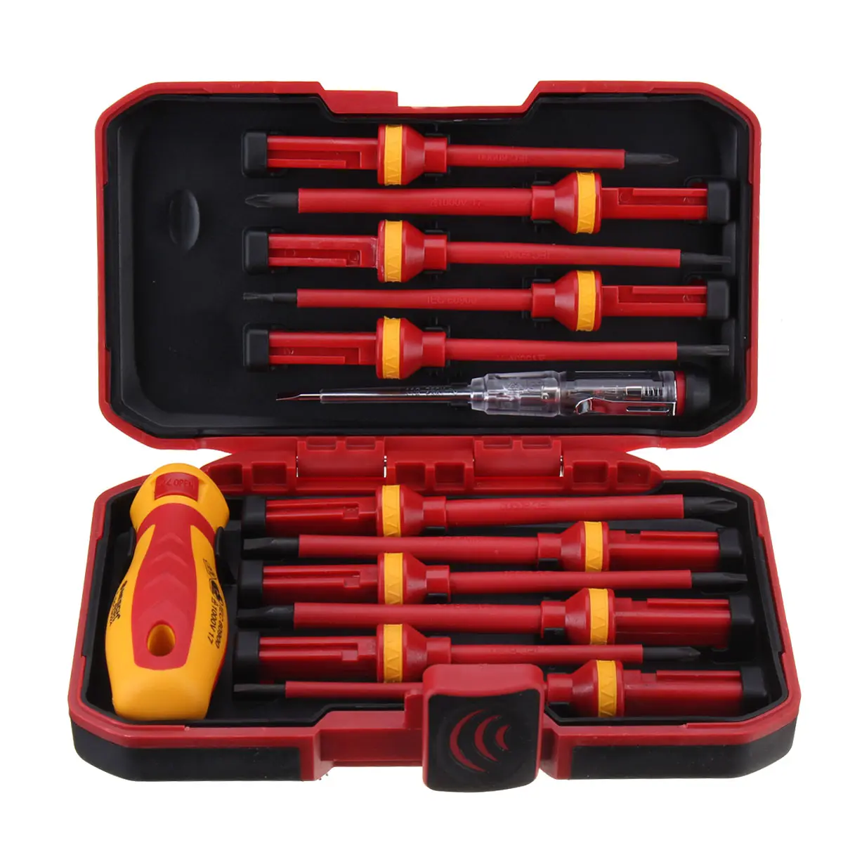1000V 13 Pcs Electronic Insulated Screwdriver Set High Voltage 1000V Slotted Screwdriver Durable Hand Tools Accessory Set