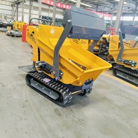 Mini-dumper hydraulique robuste de 500 kg : Transporteur sur chenilles diesel de 5,5 CV pour la construction et l'utilisation en verger
