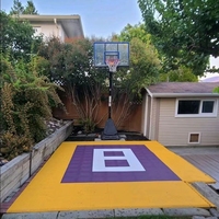 Suelo Deportivo de Polímero de Primera Calidad con Superficie Plana, Baldosas Removibles para Canchas de Baloncesto, Pavimento Profesional para Centros de Entrenamiento