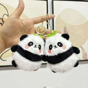 Cute Panda Plush Keychain Charms, Bag Decorations, Small Gifts, Plush Toys, Dolls - Wholesale