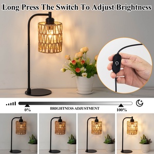 Modern Iron Suspend Table <b>Lamp</b> Dimmable LED Battery Powered with Touch Control and <b>USB</b> for Bedroom Living Room Hotel - Product Image 2