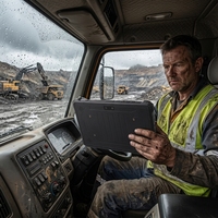 Tablette robuste Fushzk RT-10Z 10,1 pouces, PC Windows 11, double batterie interchangeable, station de travail industrielle à échange à chaud