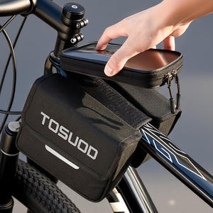 Bolsa para Tubo Superior de Bicicleta TOSUOD 2L de Doble Lado con Acceso Directo, Pantalla Táctil para Teléfono de 17 Pulgadas, Ligera, Duradera, con Cierre para Ciclismo - Product Image 2