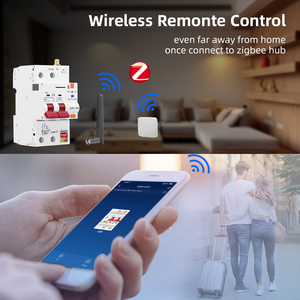มิเตอร์วัดพลังงานอัจฉริยะ TUYA 2P 4P Zigbee พร้อมระบบตรวจสอบการวัดค่ากิโลวัตต์ชั่วโมง เบรกเกอร์วงจรพร้อมตัวตั้งเวลาและรีเลย์ ป้องกันไฟรั่ว 63A - Product Image 3