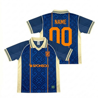 Maillot de football vintage classique à manches courtes personnalisé en polyester respirant et à séchage rapide, idéal pour la vente en gros