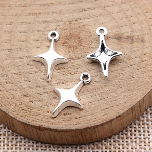 Pendentif étoile scintillante à quatre branches en alliage de zinc multicolore pour la fabrication de colliers, bracelets et bijoux DIY, fournitures en gros - Product Image 2