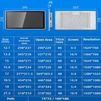 Monitor de Pantalla LCD Industrial de 12, 13.3, 15, 15.6, 17, 18.5, 19 y 21.5 Pulgadas con Capacitancia GFF, Soporte para Monitor, Computadora Todo en Uno, PC Táctil