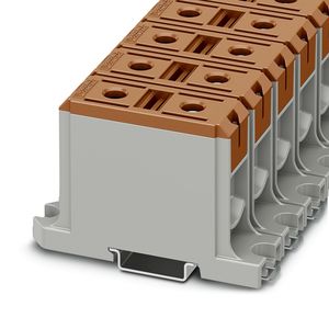 Connecteur haute intensité 1086479, 1 kV, 220 A, terminaison à vis, 95 mm Csa, marron, série <span class=keywords><strong>Ubal</strong></span> pour PLC - Product Image 1