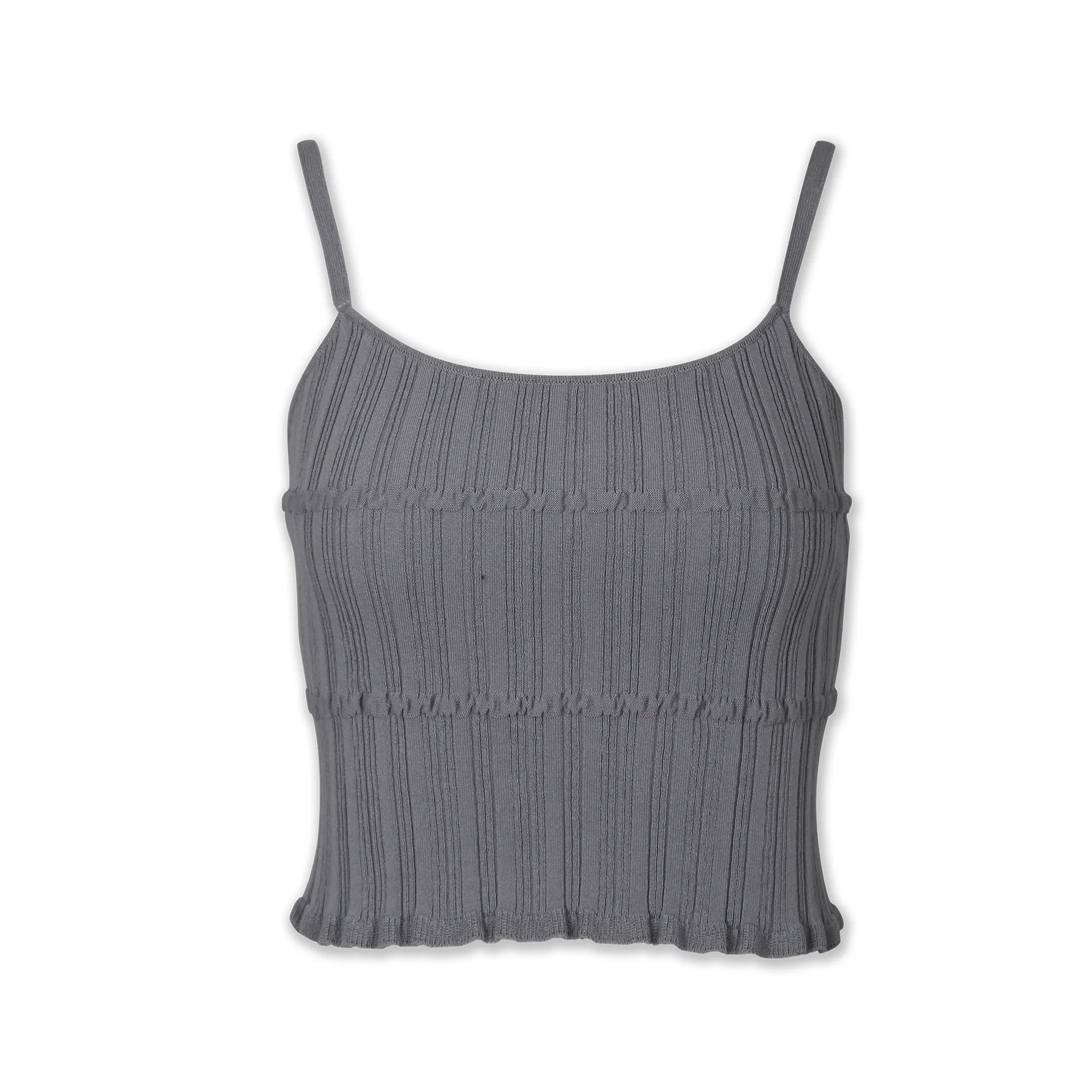 Ultimo prodotto di buona qualità cotone Sexy maglia cinturino Crop Top per le donne