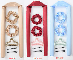 عقال رأس قضيب تجعيد بدون حرارة مع حقيبة وموجة نوم بدون حرارة بكرة تجعيد الشعر طقم بكرة شعر حريرية مع مشبك مخلب - Product Image 5