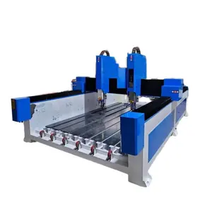 เครื่องเราเตอร์ CNC หินอ่อนคุณภาพดี / เครื่องแกะสลักหิน เครื่องกัด CNC ราคาถูก