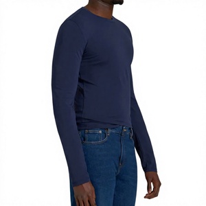 Camisetas Deportivas de Manga Larga para Hombre, Diseño Personalizado, Ligeras, Precio de Fábrica al por Mayor, 100% Algodón/Spandex, Corte Ajustado, Gran Venta - Product Image 1