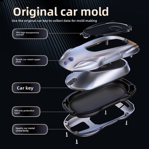 เคสกุญแจรถยนต์ - ฝาครอบป้องกันกุญแจสำหรับ Mercedes-Benz GLC 300L, C260L, E300L รุ่นใหม่, C200L, A2 - Product Image 4