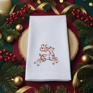 Serviettes en coton et lin à points festonnés, serviettes en tissu réutilisables de haute qualité, personnalisées pour Noël <span class=keywords><strong>LY</strong></span> - Product Image 1
