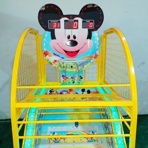 Machine d'arcade de basket-ball à monnayeur pour enfants <span class=keywords><strong>YOYO</strong></span> GAME YYG-KB01, design Mickey/Panda, construction en plastique et métal, garantie 1 an, pour 6 ans et plus, 2 joueurs - Product Image 3
