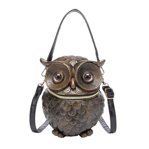 Bolso de Noche de PU con Diseño Único de Búho para Mujer, Cartera de Mano Vintage con Cremallera y Asa Superior, Ideal para Fiestas, Galas y Regalos de Cumpleaños - Product Image 1