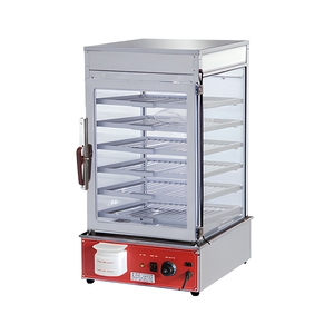 Vitrine chauffante en verre pour la conservation des aliments cuisinés et le stockage des produits alimentaires. Grand Cuiseur Vapeur pour Aliments - Product Image 1