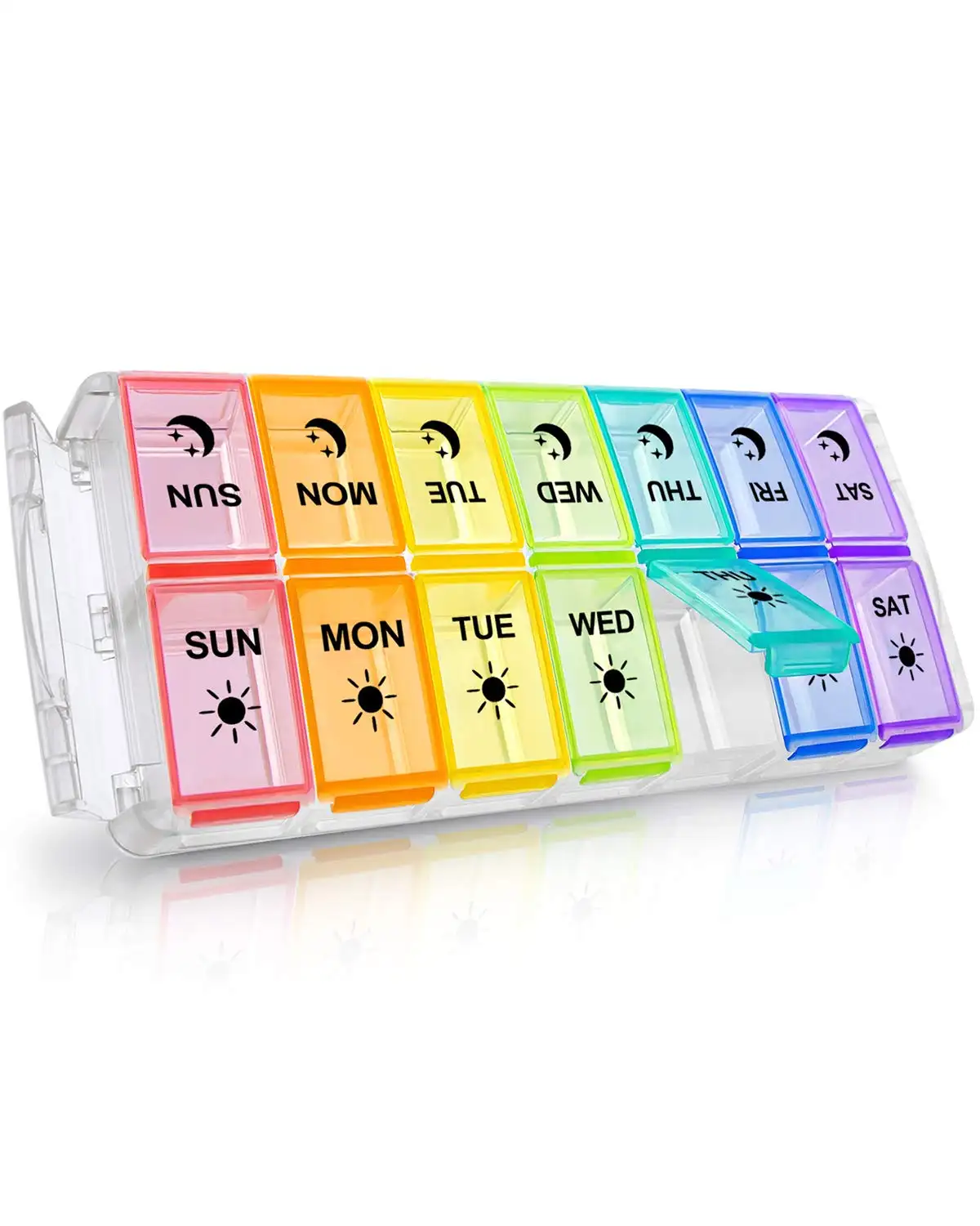 Travel Portable Mini Plastic Weekly 7 Days Pill Box Organizer Storage Medicine Case For Promotional