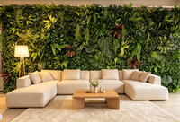 Mur végétal artificiel pour plafond de restaurant, décoration artificielle, plante araignée, pteridophytes, verdure tridimensionnelle