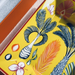 Cenicero de escritorio cuadrado de cerámica amarilla, estilo americano, decorativo, ecológico, con cartucho de vapor de sabor, para plantas. - Product Image 2