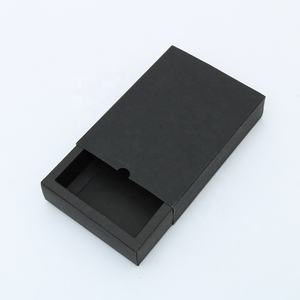 מותאם אישית קרטון נייר אריזה הזזה מתנה שחור מגירת קופסא - Product Image 3