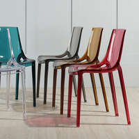 Maßgefertigtes Farbenfrohes Transparentes Farbverlauf-Set aus Umweltfreundlichem Acryl für Esszimmer und Kaffeebereich mit Tisch und Stühlen