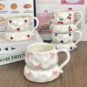 Taza de Cerámica Chaozhou con Diseño de Dibujos Animados, Estilo Lindo, Hecha a Mano, para Regalo, Uso General - Product Image 2