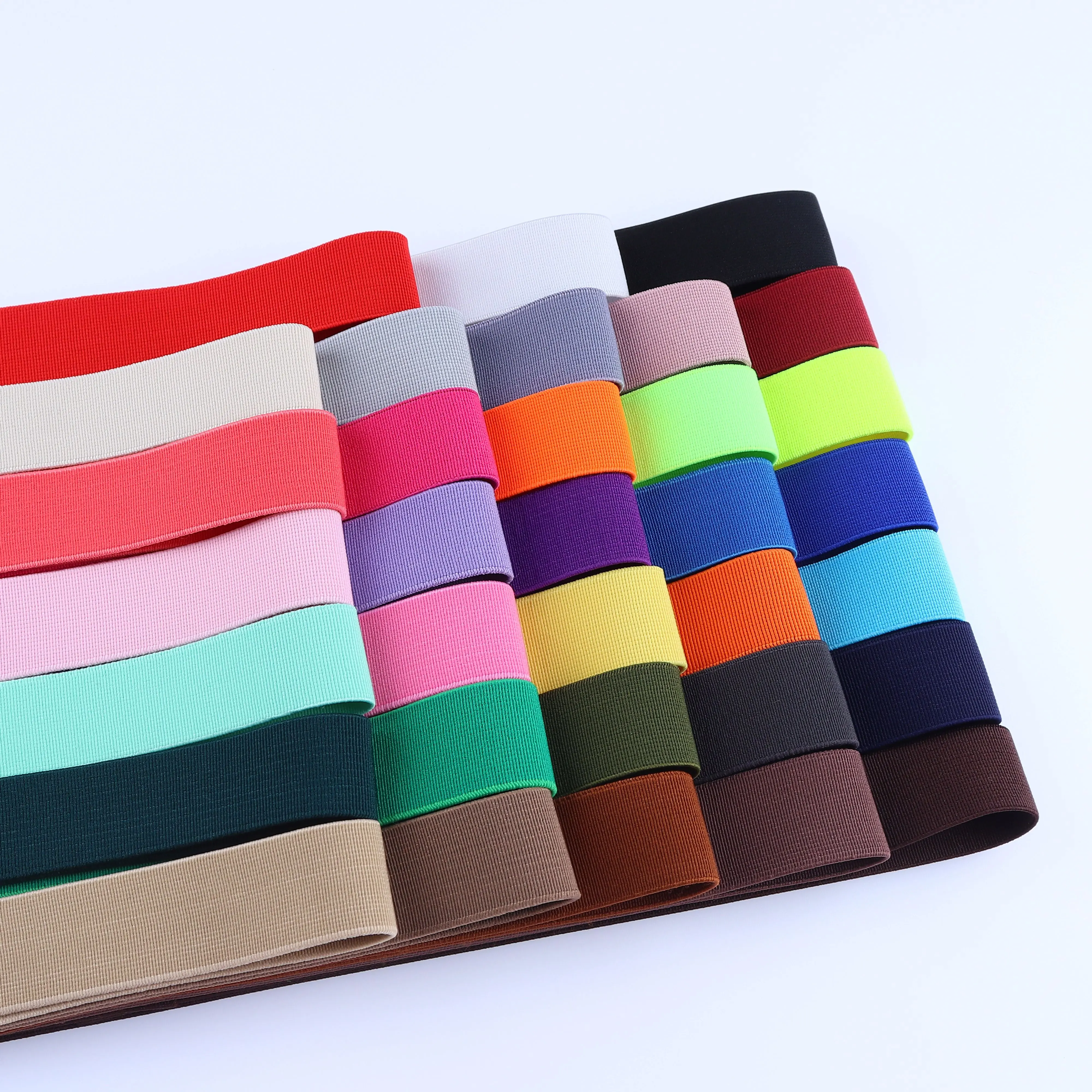 Großhandel Kleidung Taille schlichte elastische Gurtband Nachahmung Nylon verschlüsselt Gummiband vom Hersteller