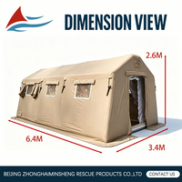 Tente gonflable de secours d'urgence professionnelle |   Résistant au vent, grade 10, installation rapide |   Abri de secours médical en cas de catastrophe ISO