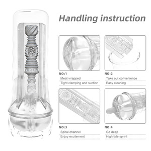 <span class=keywords><strong>Amazon</strong></span> Cross-border <span class=keywords><strong>linterna</strong></span> transparente Control Manual taza <span class=keywords><strong>de</strong></span> avión <span class=keywords><strong>de</strong></span> doble <span class=keywords><strong>cabeza</strong></span> molde invertido para hombres boca Yin masturbador - Product Image 5