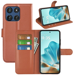 9 Colors Litchi PU Card Holder Wallet Flip Leather Case For Moto Edge 60 Fusion - Product Image 6