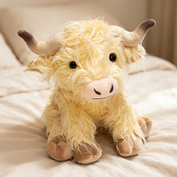 Peluche en coton PP super doux en forme de vache, jouet personnalisé anti-stress pour enfants, cadeau promotionnel