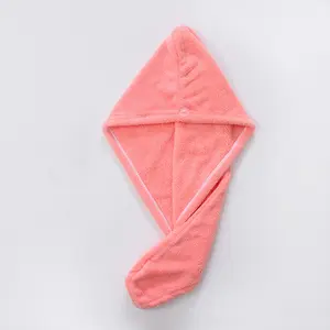 Toalha de secagem rápida personalizada absorvente, envoltório macio de toalha de cabelo de salão de beleza