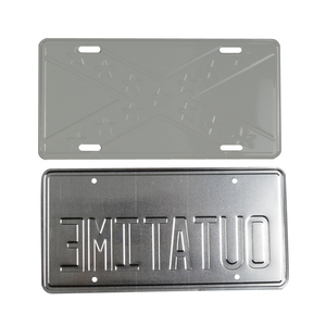 Accessoires de véhicules en gros gaufrage de plaque d'immatriculation avec logo personnalisé UK plaque d'immatriculation vierge de sublimation décorative réfléchissante pour voiture - Product Image 5