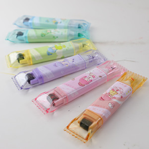 Set di Evidenziatori a Doppia Punta 2024, Punta a Pennello Obliqua, 6 Colori Fluorescenti, Colori Delicati, Scrittura su Due Lati per Ufficio - Product Image 5