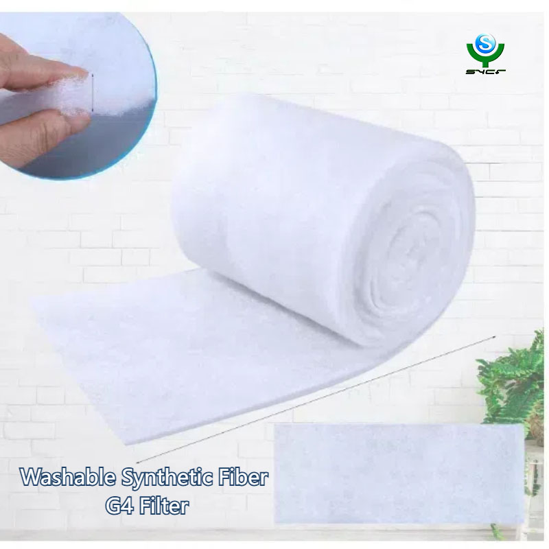 Hot Sales Washable Synthetic Fiber G4 Filter Media Roll Polyester Filter Media Roll