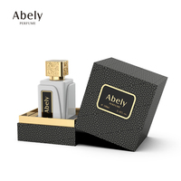 Fermeture magnétique en papier rigide, produit original avec couvercle à rabat noir, bouteille de luxe, boîte d'emballage de parfum Unique, pièces