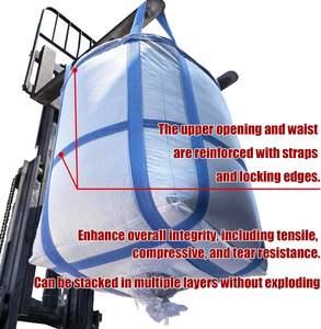 Bolsas de Polipropileno Tejido Resistentes FIBC, Bolsas Jumbo con Puerto de Rociado Inferior, Correa Doble de Amarre, Capacidad de 1000 kg - Product Image 6