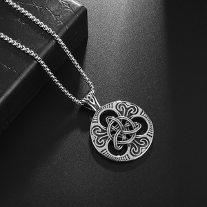 Umwelt legierung Schmuck Beliebte Celtic Knot Anhänger Europäische und Amerikanische <span class=keywords><strong>Retro</strong></span> Mode Personal isierte Halskette Großhandel - Product Image 4