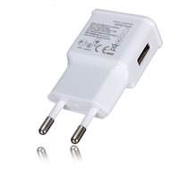 Adaptateur de voyage Sk 5W 5V 1A Chargeur USB Prise européenne Téléphone portable Matériau ABS Protection de charge 1x Port USB Tension universelle